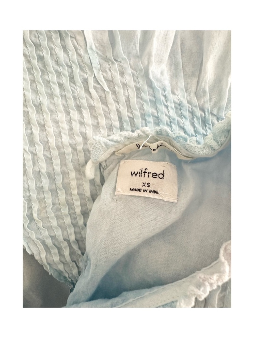 Wilfred Light Blue Ruffled Smocked Baby Doll Dress - Picture 6 of 8